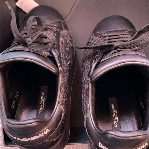 Dolce and Gabbana sneakers black with lace - Picture 6 of 7